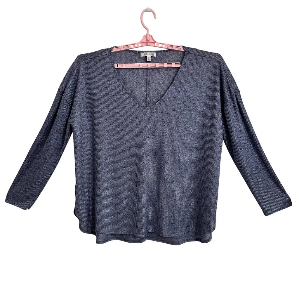 Jennifer Lopez Womens V-Neck Long Sleeve Tunic Top 2X Polyester Spandex Blend